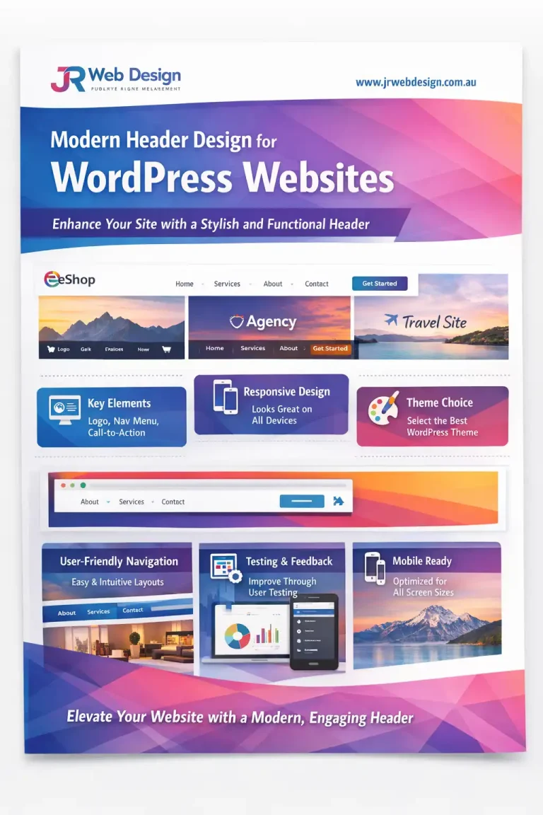Modern Header Design for WordPress Websites