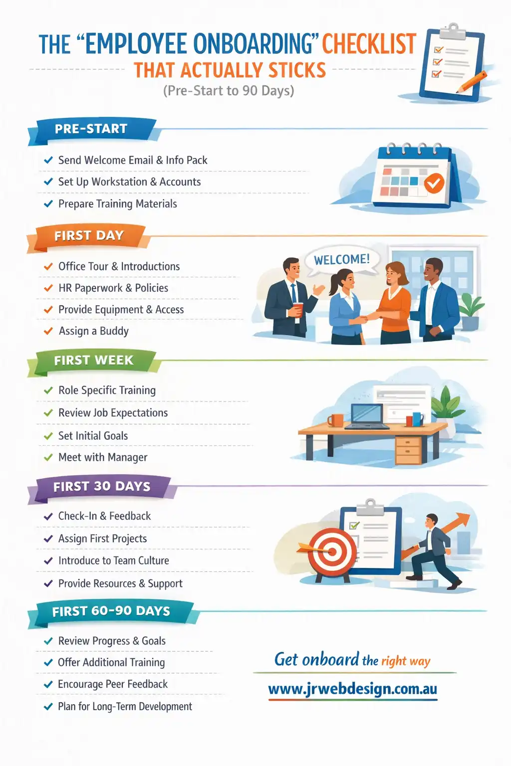The Employee Onboarding Checklist That Actually Sticks brochure cover