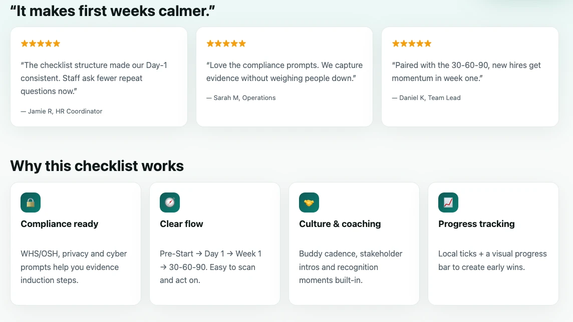 Onboarding planning board with task stages and milestones